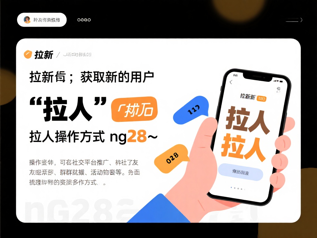 拉新即获取新用户，而“拉人”操作通常包括：社交平台